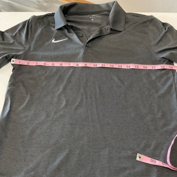 Nike Sun Run Dri-Fit Polo Shirt Short Sleeves Dark Grey Reflective Back Men’s S - Picture 5 of 10